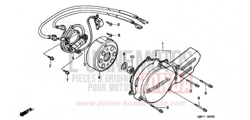 PANNEAU CARTER-MOTEUR G./ GENERATRICE CR80R2 de 2002